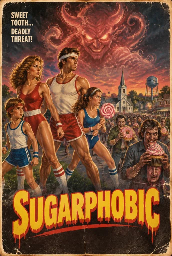 Vintage Sugar Horror Movie Poster