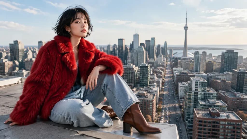 Chic Rooftop Fashion Editorial