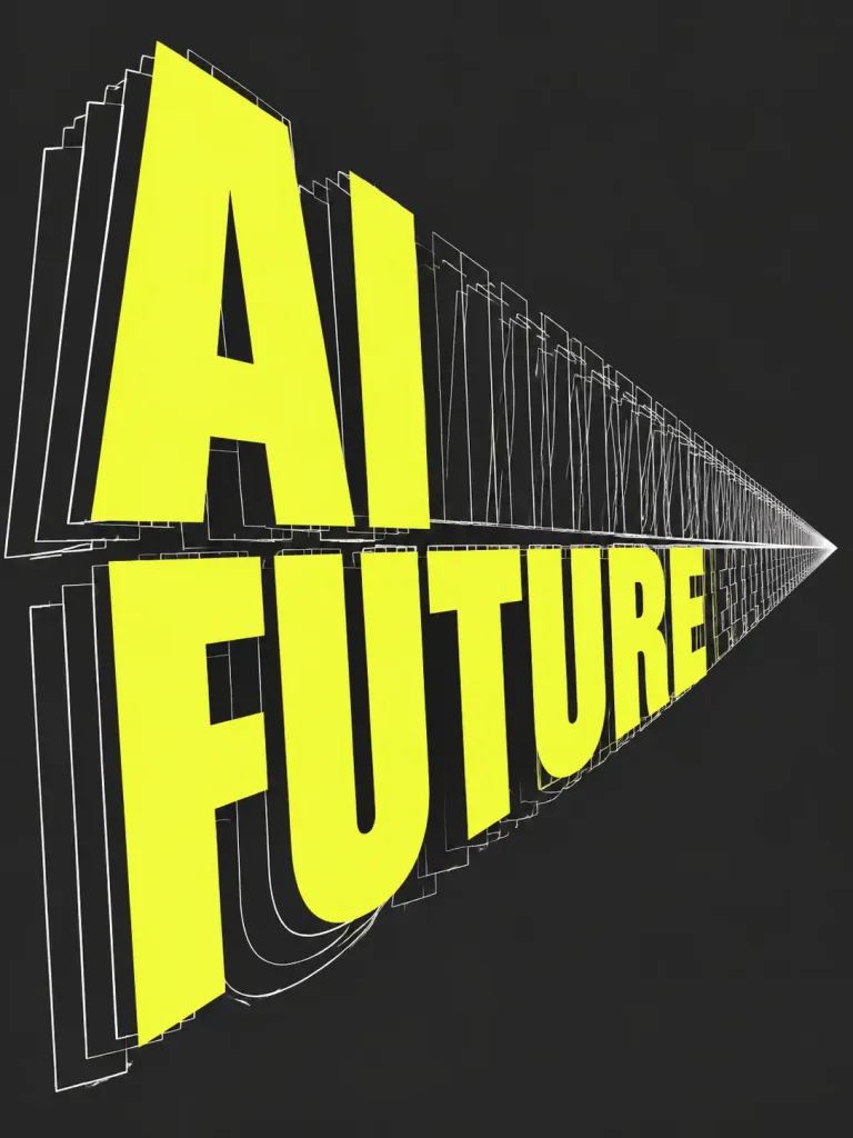 Receding Perspective Acid Typography Poster