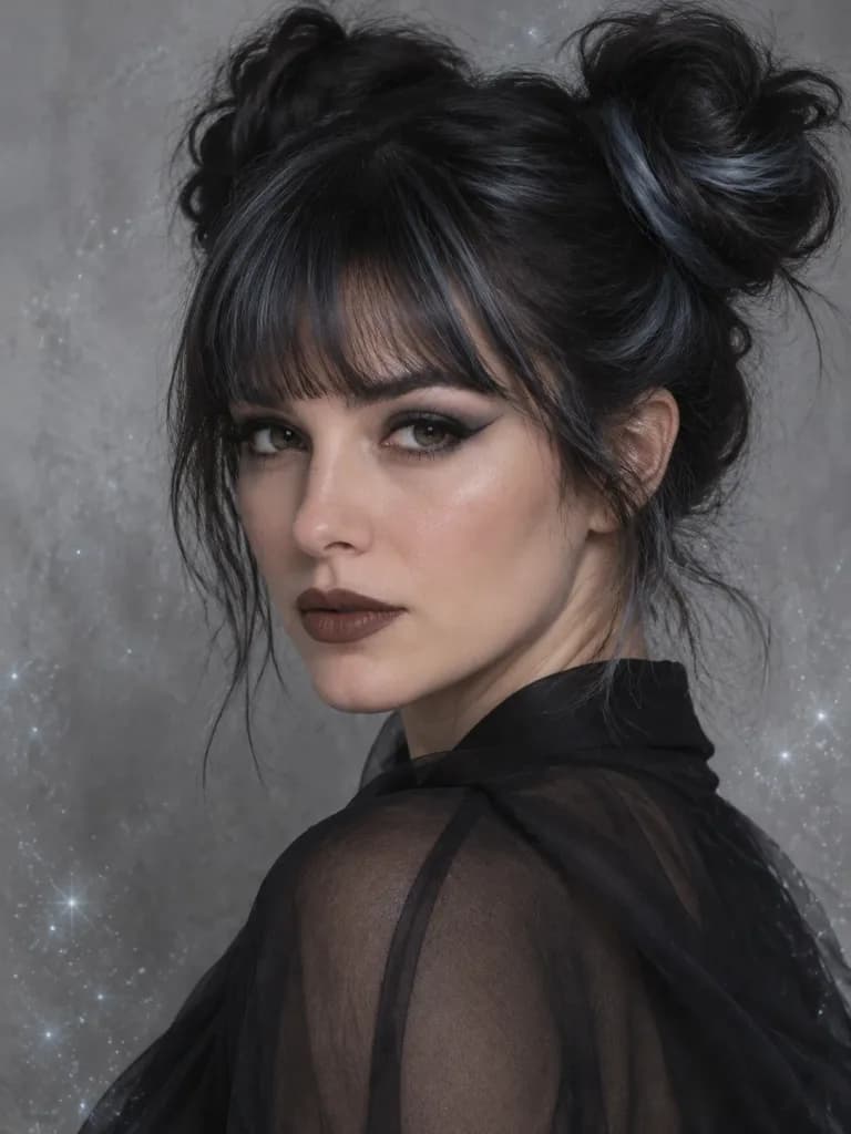 Editorial Portrait with Space Buns