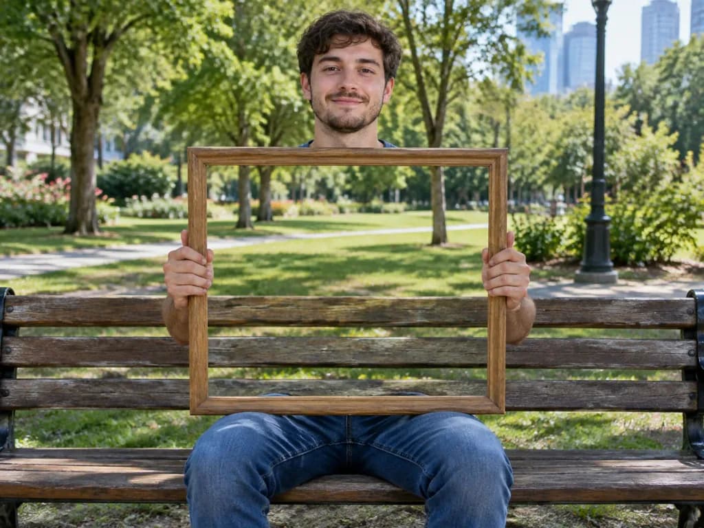 Invisible Torso Optical Illusion Portrait