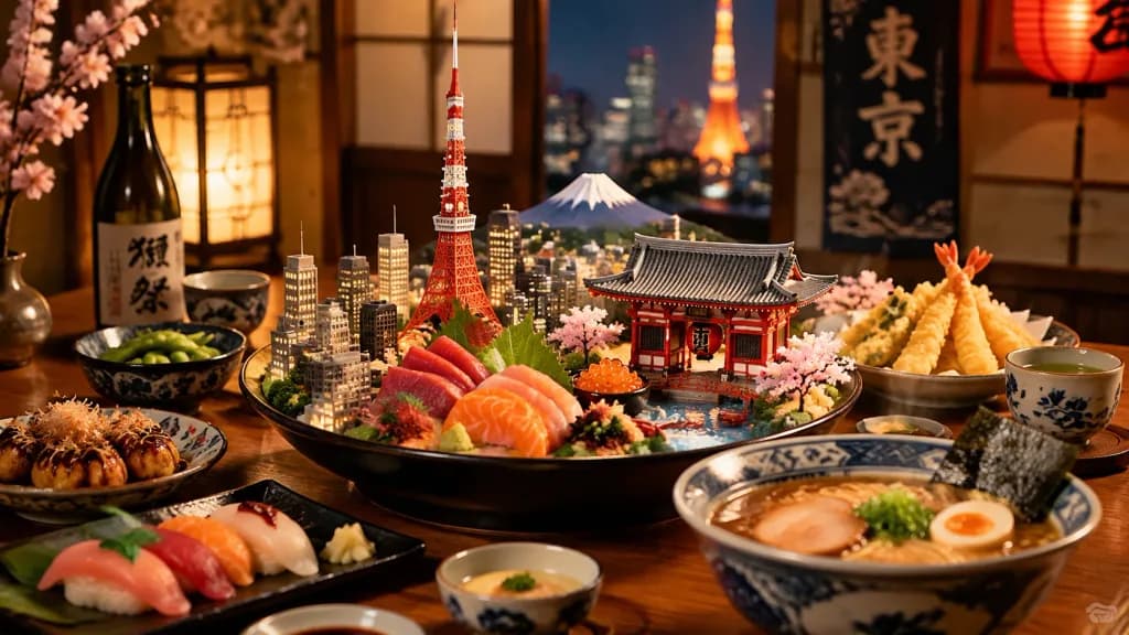 Miniature City on Dining Table