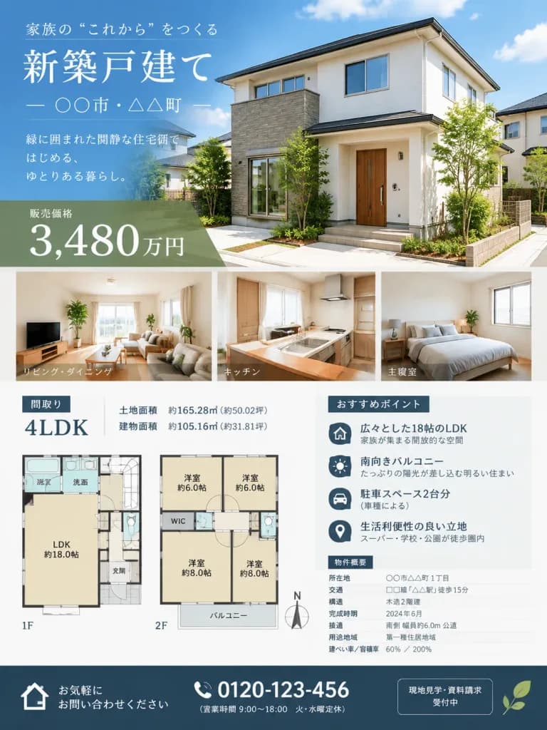 Detached House Real Estate Flyer
