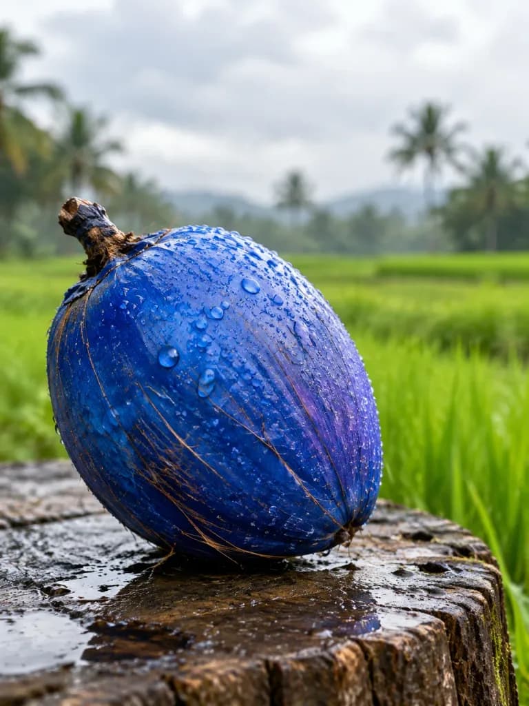 Cobalt Blue Coconut Still Life
