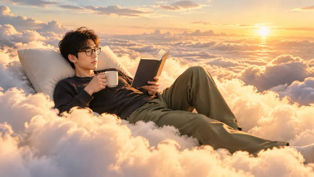 Relaxing on a Glowing Cloud