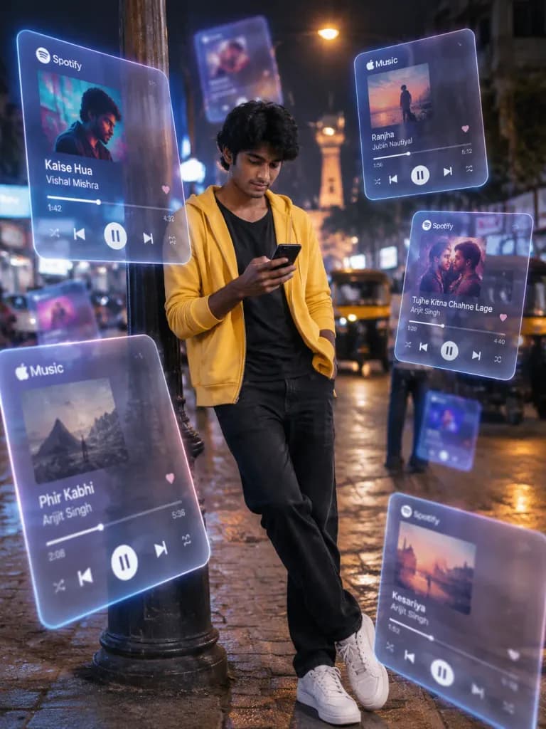 Floating Music AR Street Portrait