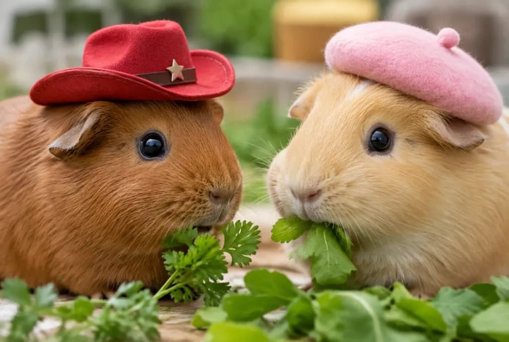 Guinea Pigs in Tiny Hats