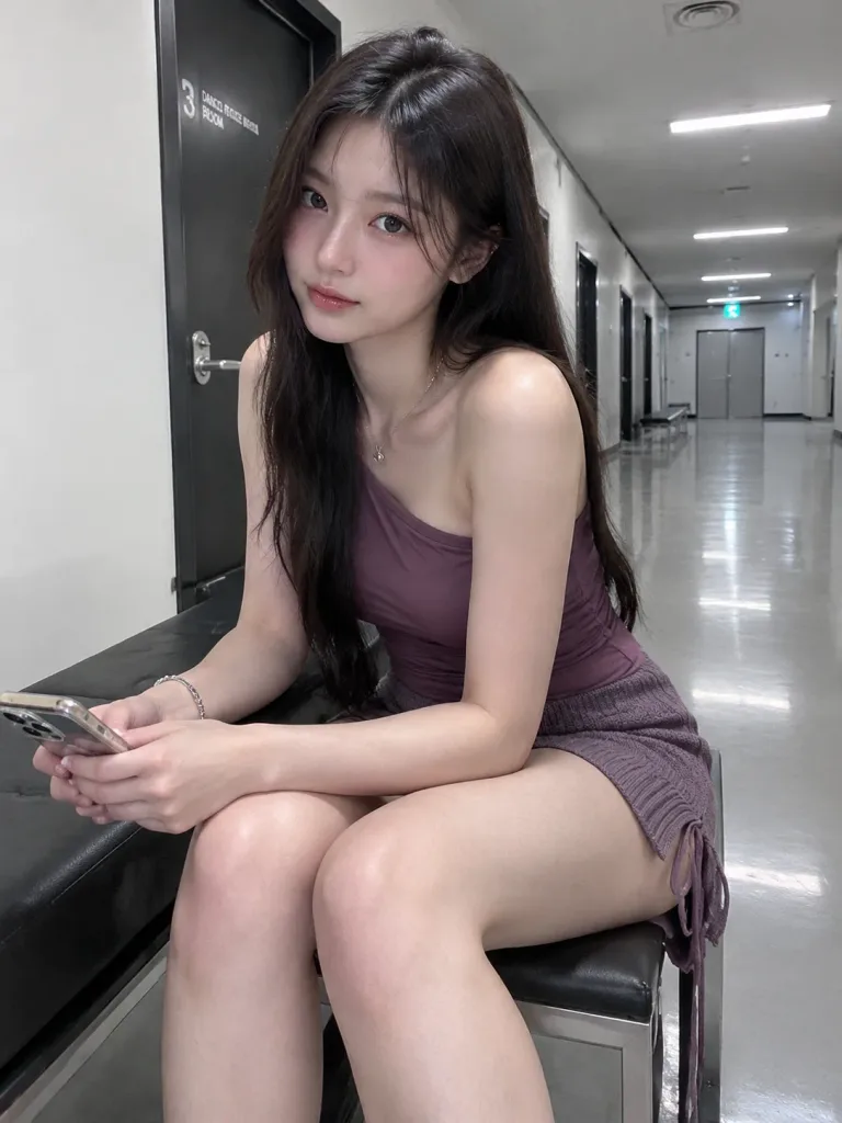 K-Pop Idol Rehearsal Hallway Candid