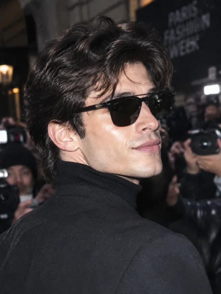 Paparazzi Flash Portrait of Stylish Man