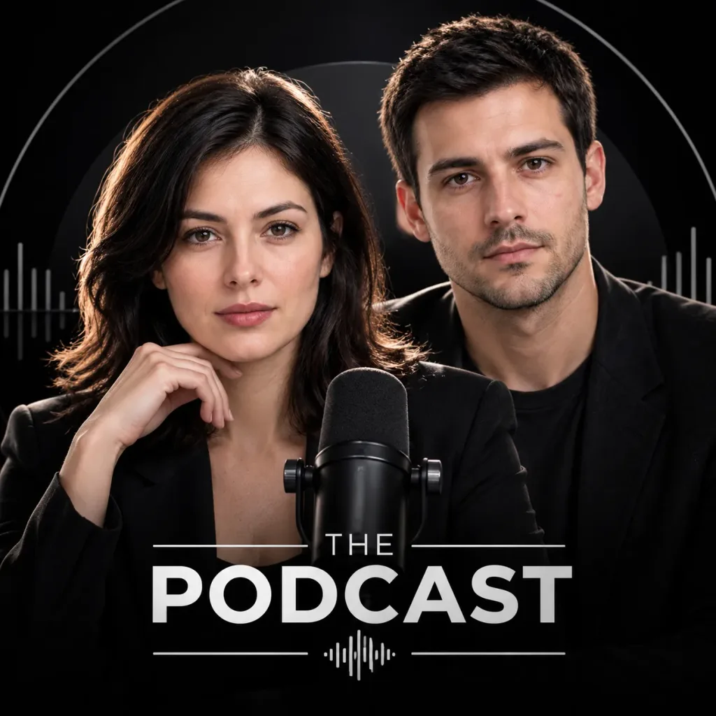 Two-Host Studio Podcast Cover