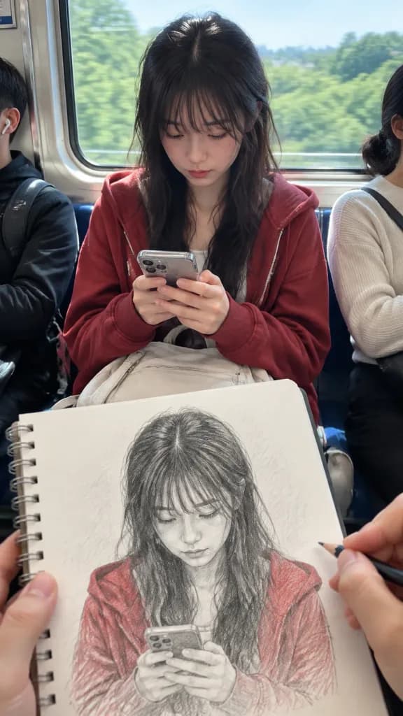 First-Person Sketching in Subway POV