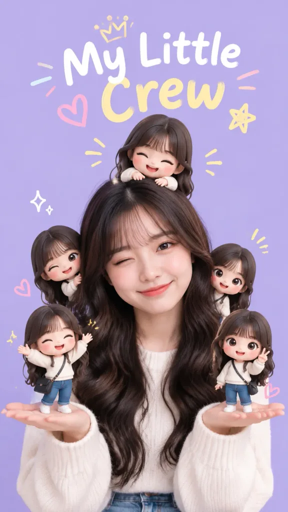 3Dミニチビキャラ合成画像