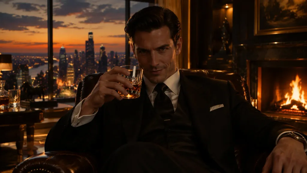 Cinematic Villainesque Whiskey Portrait