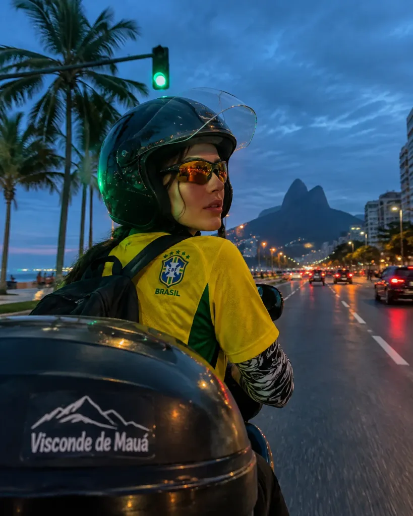 Blue Hour Moped Ride in Rio