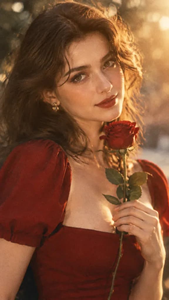 90s Romantic Movie Female Portrait