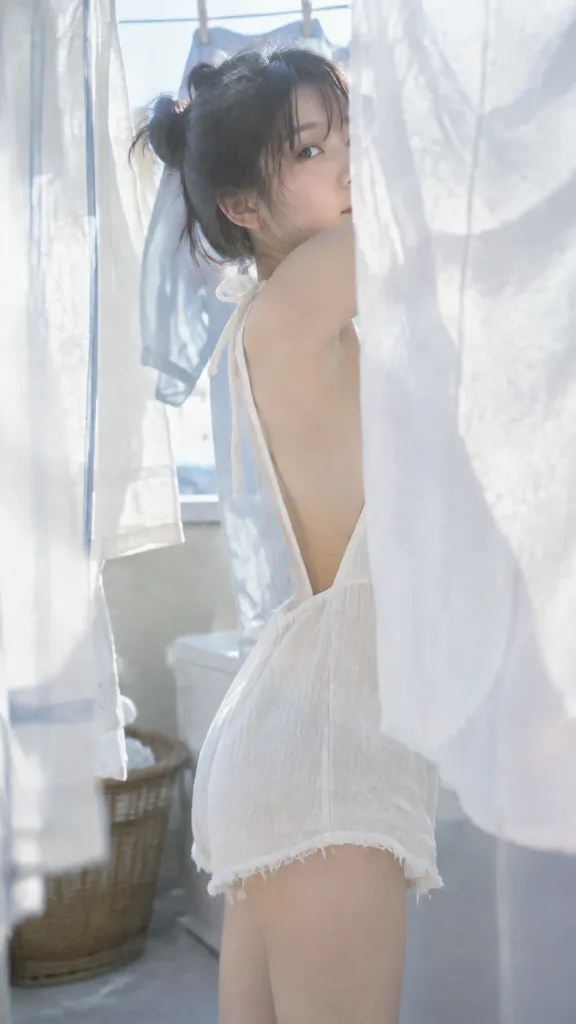 Japanese Film Aesthetic Laundry Portrait