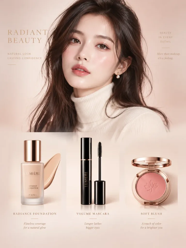 Cosmetic Brand Product Infographic Layout