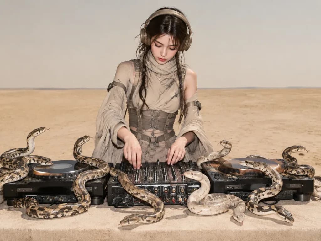 沙漠中的蛇群與前衛女DJ