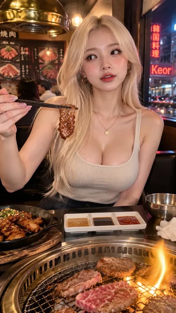 Night BBQ Dinner Smartphone Portrait