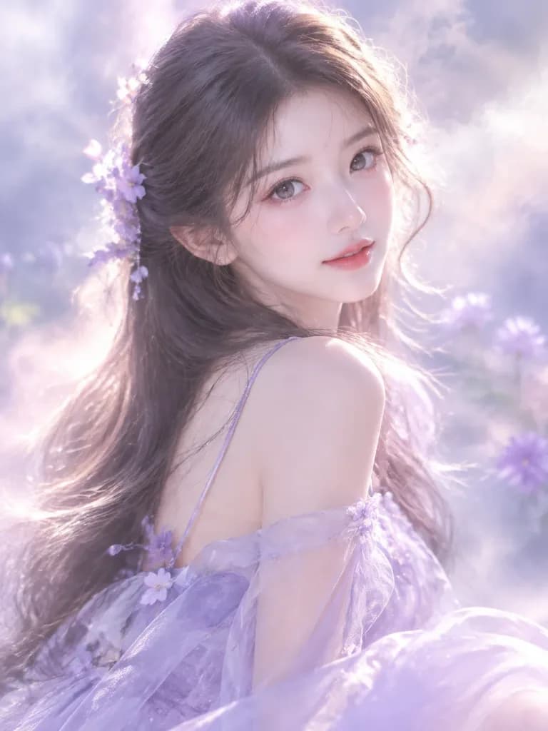 몽환적인 파인아트 패션 포트레이트