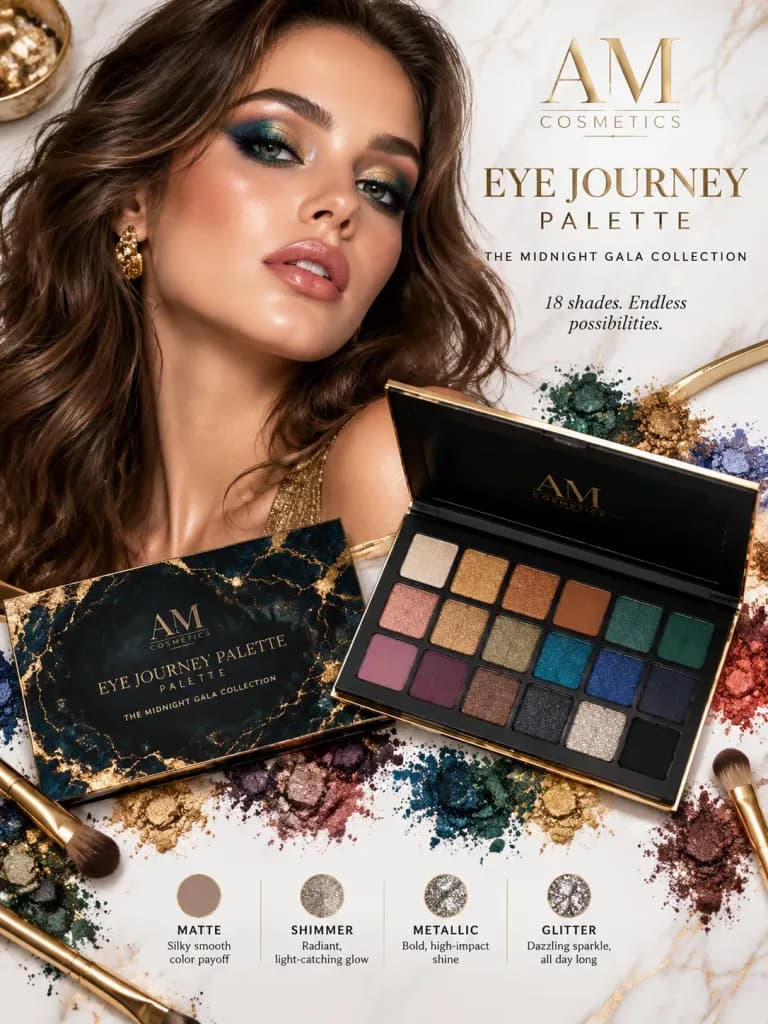 Luxury Eyeshadow Palette Beauty Advertisement