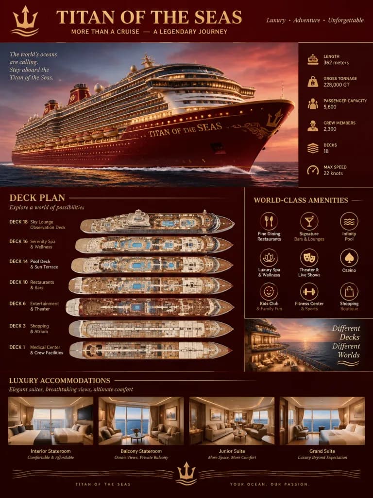 Fictional Luxury Cruise Ship Infographic