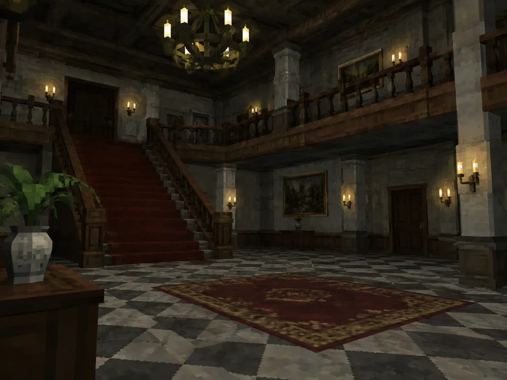 Retro PS1 Mansion Interior