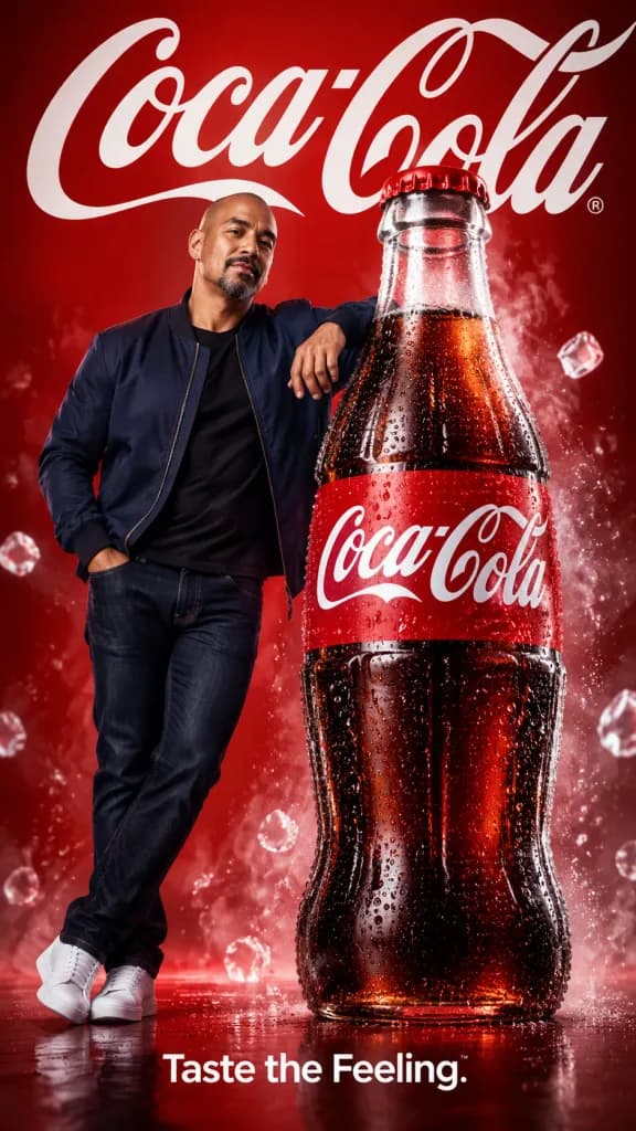 Giant Coca-Cola Bottle Advertisement Poster