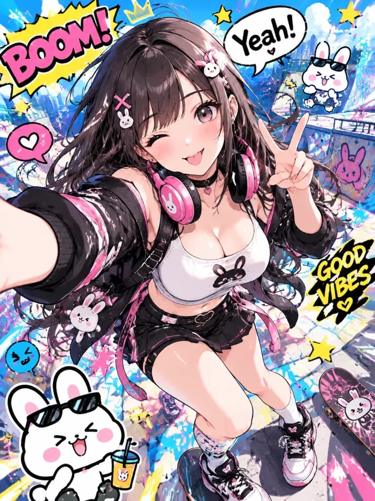 Pop Anime Street Illustration Transformation