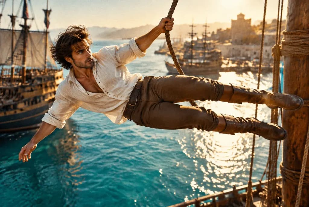 Action Swing from a Ship Mast