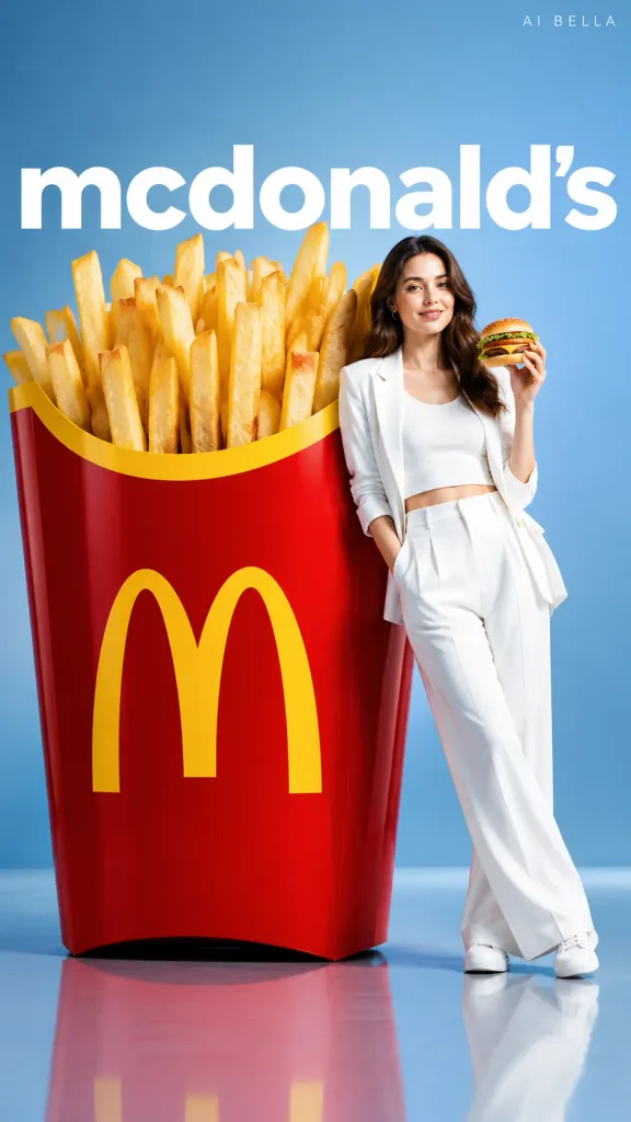 Minimalist Fast Food Fashion Ad