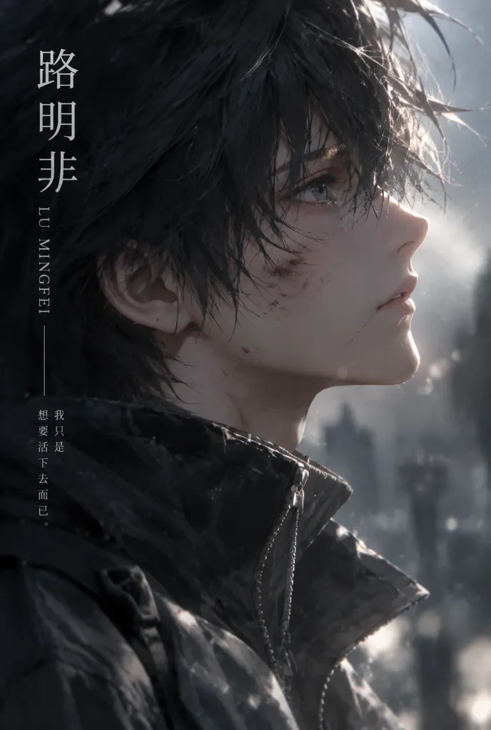 Cinematic Anime Character Side Profile Poster