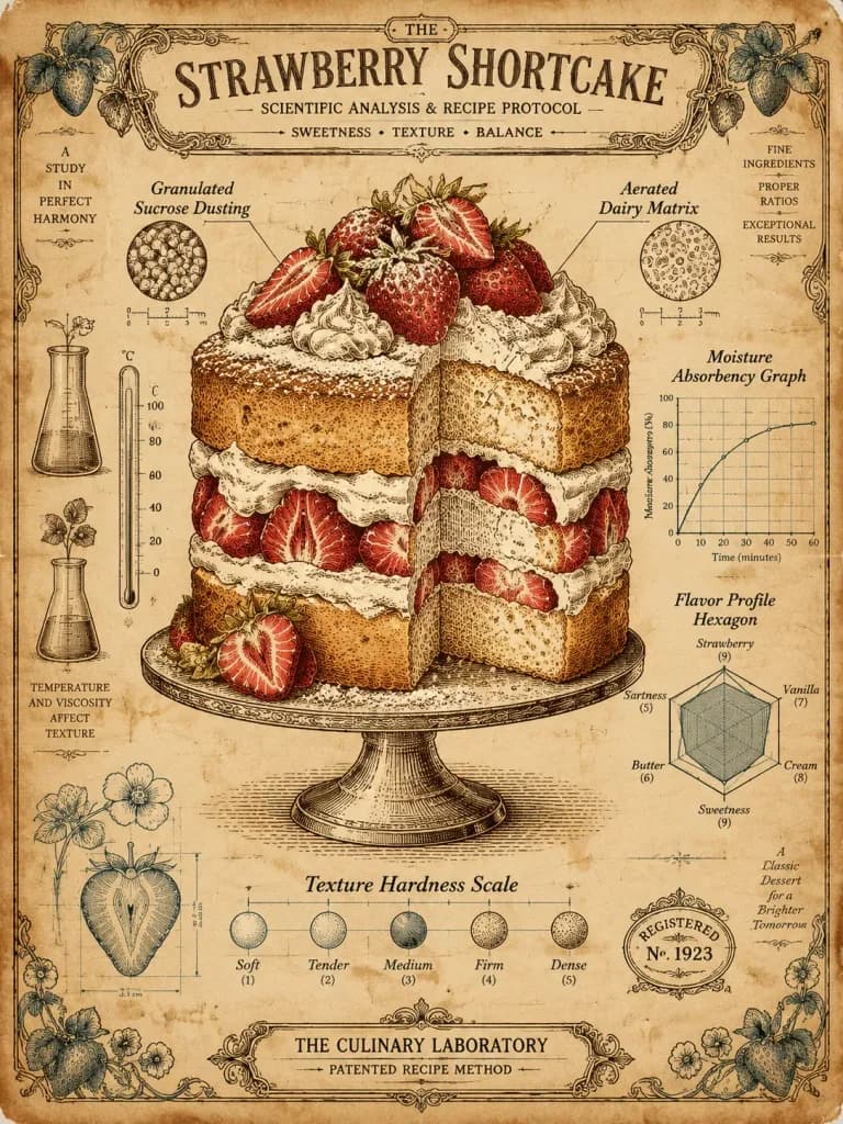 Vintage Scientific Blueprint Dessert Diagram