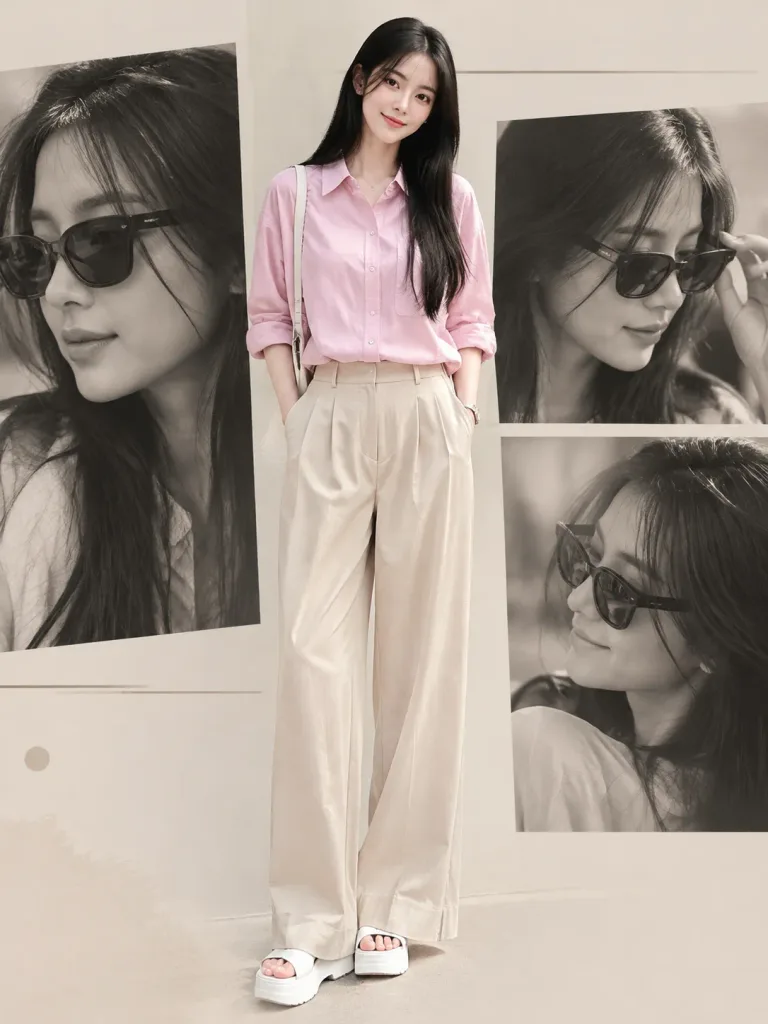 Минималистичный модный коллаж-портрет