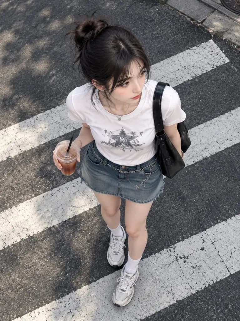 시네마틱 오버헤드 스트리트 포트레이트