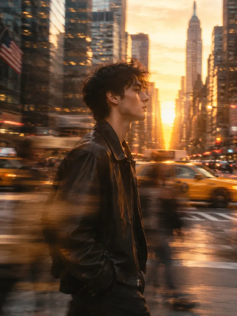 Motion Blur Street Portrait in NYC