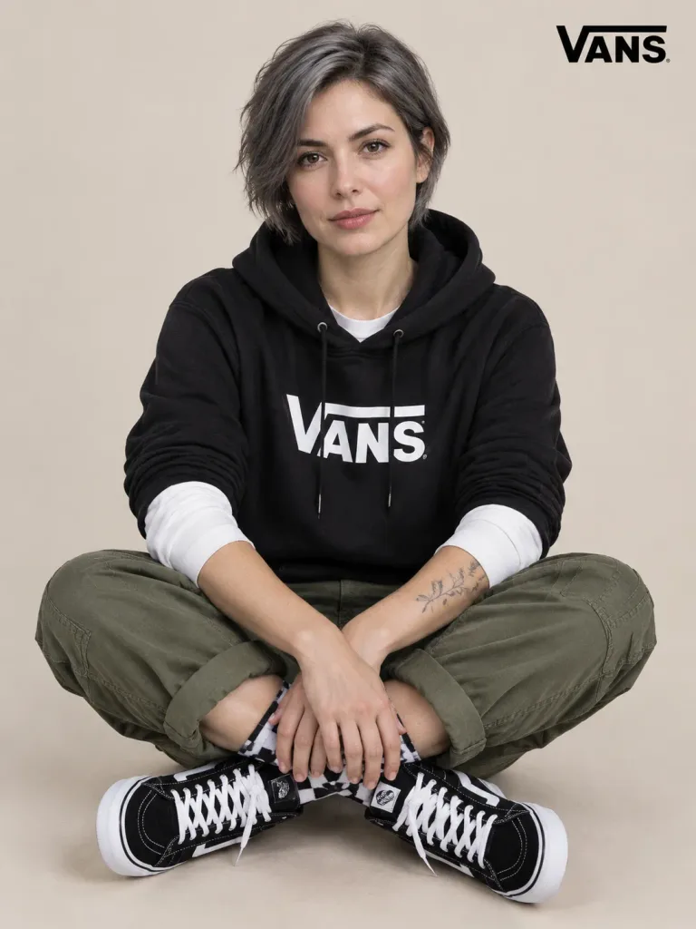 Streetwear Studio Portrait of Young Woman