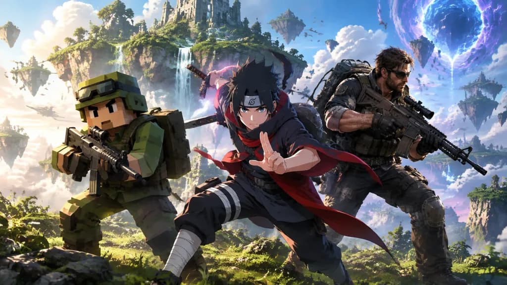 Mixed Style Game Trio on Floating Island