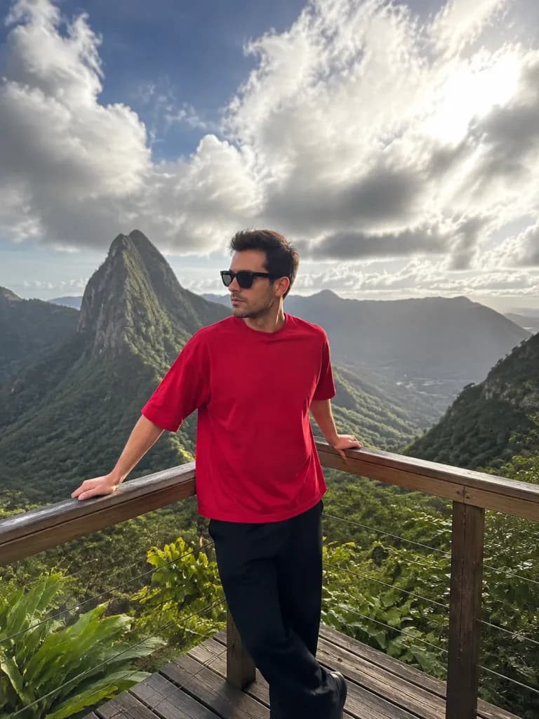 Travel Photo on Mountain Viewpoint Deck