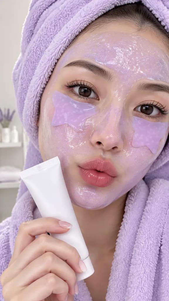 라벤더 스파 스킨케어 셀카 포트레이트