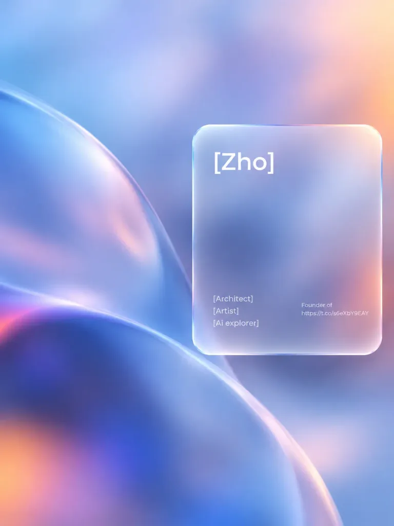 Glassmorphism Personal Branding Card Mockup