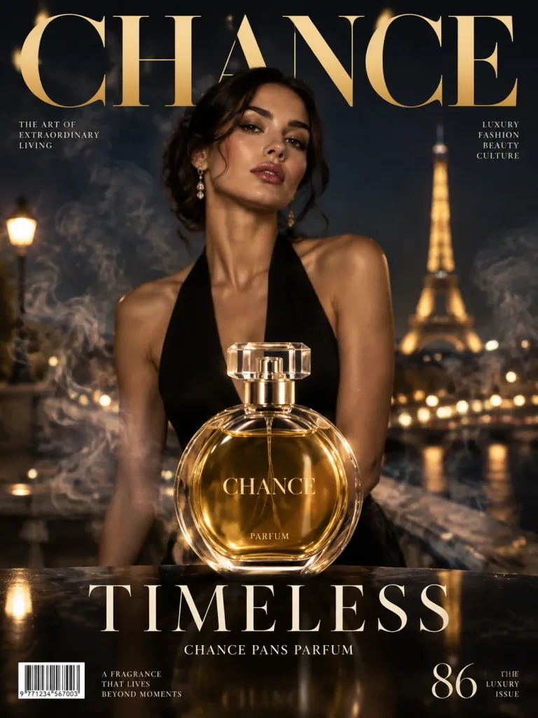 Copertina Editoriale di Rivista per Profumo di Lusso