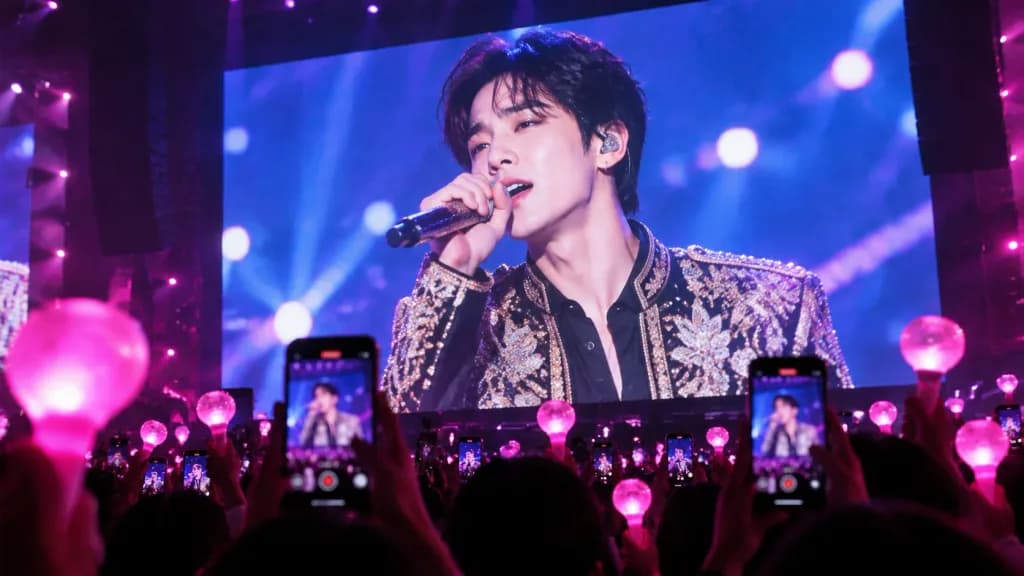 Live Concert Jumbotron and Crowd