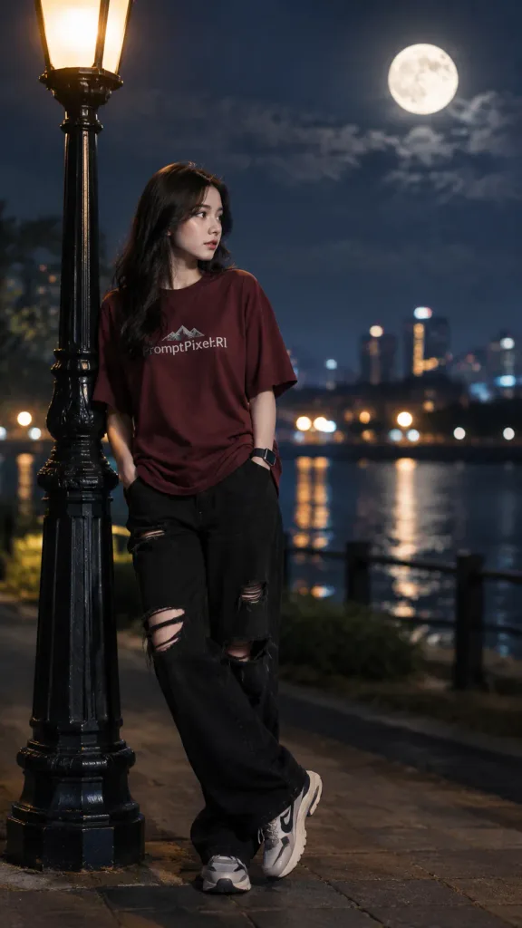 Potret Streetwear Malam Kota Sinematik
