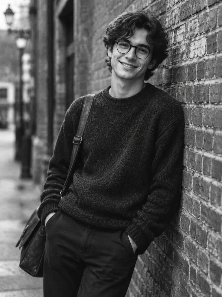 Black and White Urban Man Portrait
