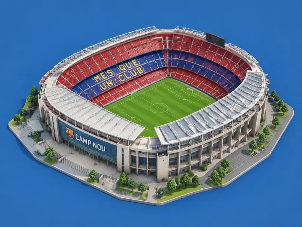 Isometric 3D Stadium Infographic Model