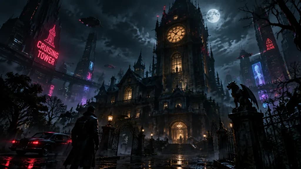 Cyberpunk Survival Horror Tower