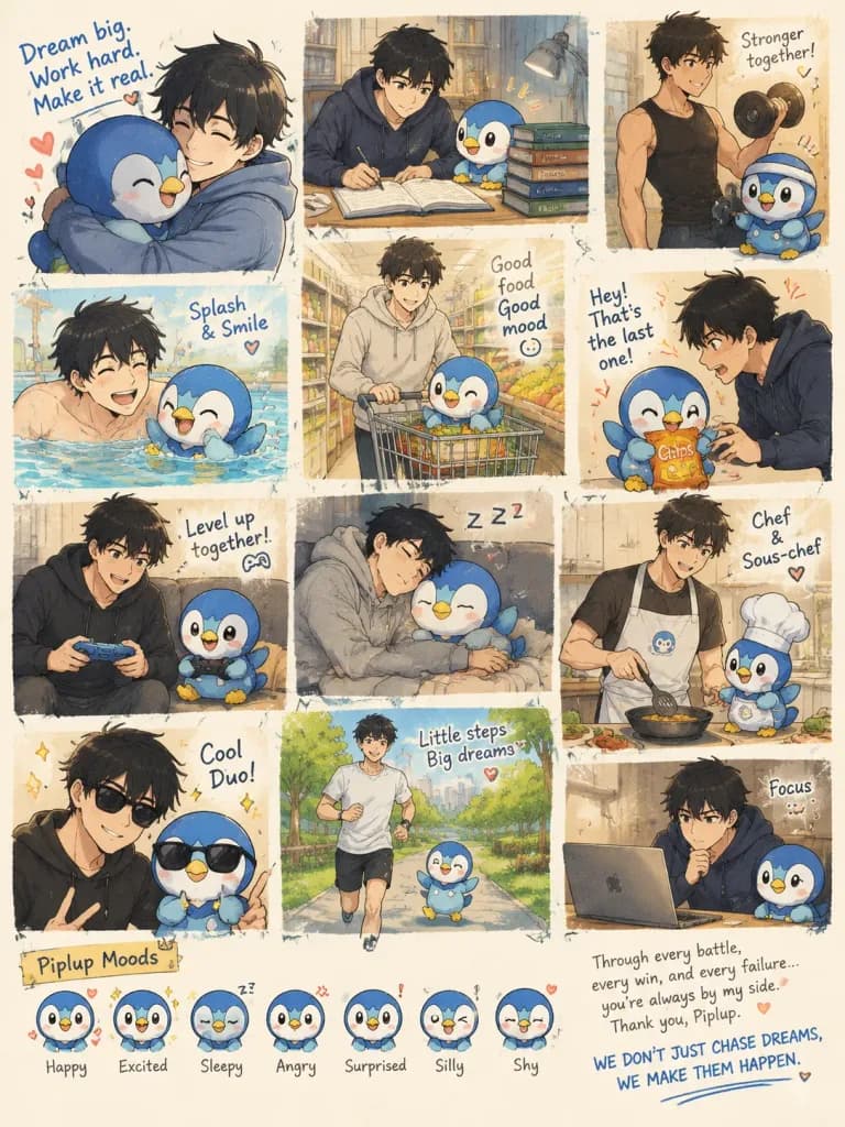 Anime Companion Daily Life Collage Sheet