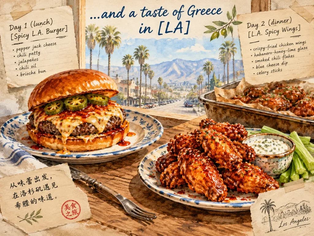 Watercolor Culinary Travel Food Journal