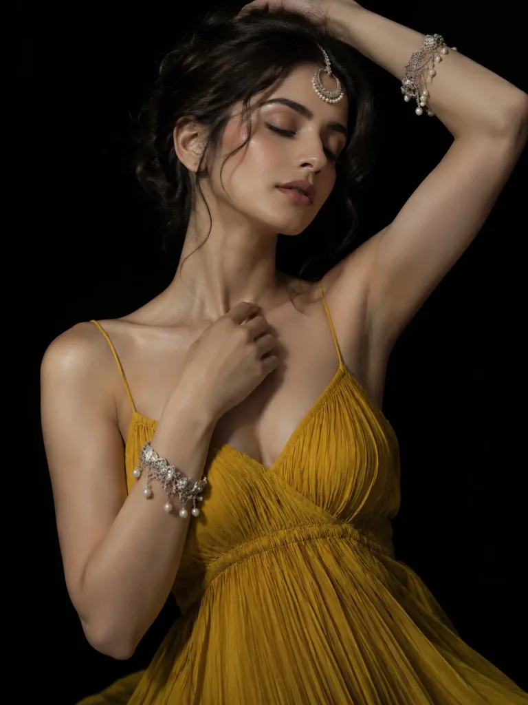 Editorial Studio Portrait with Ornate Jewelry